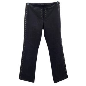 Vintage Ralph by Ralph Lauren Wild Frontier Black Lace-Up Studded Pants Size 6